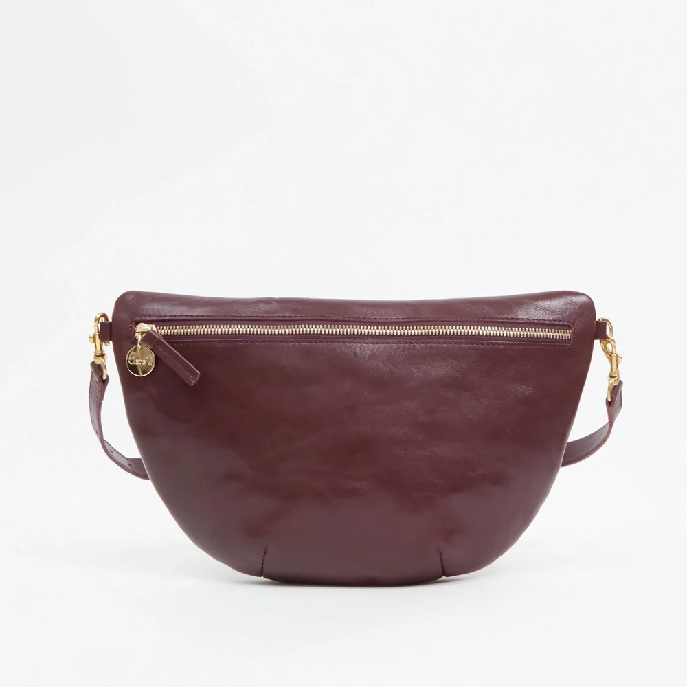 Clare V Grande Fanny in Rustic Plum Shoulder Belt Bag